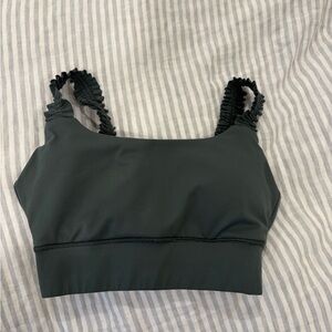 Altar'd State Black Ruffled Strap Bralette